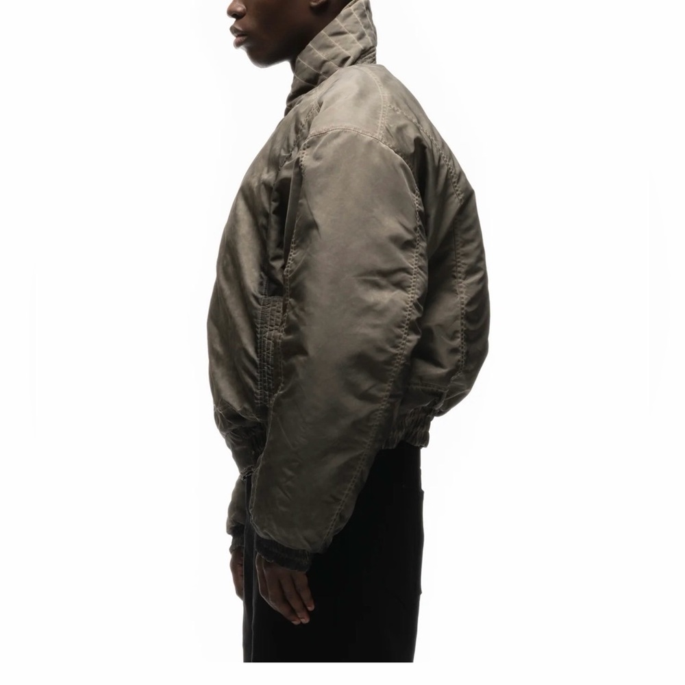 NO FAITH STUDIOS
ASYMMETRICAL ZIP BOMBER JACKET USED BEIGE *NWT*